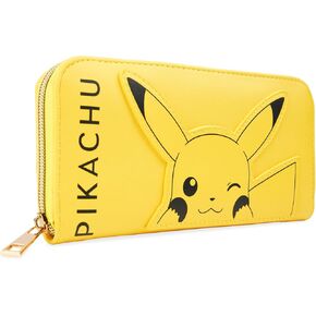 Pokemon Purses for Women Teenagers Girls - Large Ladies Purse with Card Slots Zipped Coin Pouch Travel - Gifts for Her