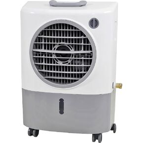 Portable Swamp Coolers - 3100 CFM MC37M Evaporative Air Cooler with 3-Speed Fan - Water Cooler Fan 950 sq. ft. Coverage High Velocity Outdoor Cooling Fan Swamp Cooler by Hessaire - Gray