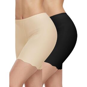 Cooling Loose Fitting Anti Chafing Shorts for Under Dresses Women Slip Shorts Seamless Smooth Boyshorts Panties