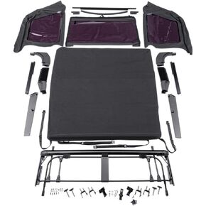 RAMPAGE PRODUCTS Rampage Complete Soft Top | Vinyl, Black Diamond Color with Tinted Windows, includes Frame & Hardware | 98401 | Fits 1966 - 1977 Ford Bronco