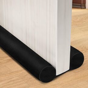 Door Draft Stopper Under Door Noise Blocker Door Sweep Weather Stripping Door Seal Guard Soundproofing 30" to 36" Adjustable Door Stopper for Bottom of Door (Gray)