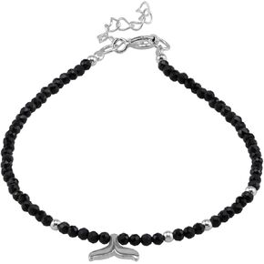 Silvershake 2MM Petite Natural Purple Amethyst Gemstone Bead 925 Sterling Silver Minimalist 6.5 to 7.5 Inch Adjustable Bracelet Jewelry for Women or Teens February Birthstone