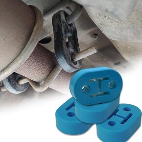 Car Exhaust Hanger, 4PCS Rubber Insulator Bushing Mount, 2 Holes 0.47 Inch (12mm), High-Density Tailpipe Damping Hanger,Auto Muffler Shock Absorbent Bracket Mount,Universal Fit (Black)