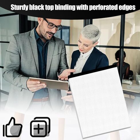 قطعتان من وسادات ورق الرسم البياني، دفاتر ملاحظات رباعية مقاس 5 × 5 مقاس 8.5 × 11 بوصة، لوحة قانونية لورق الرسم البياني الأبيض للمدرسة المكتبية in Kuwait