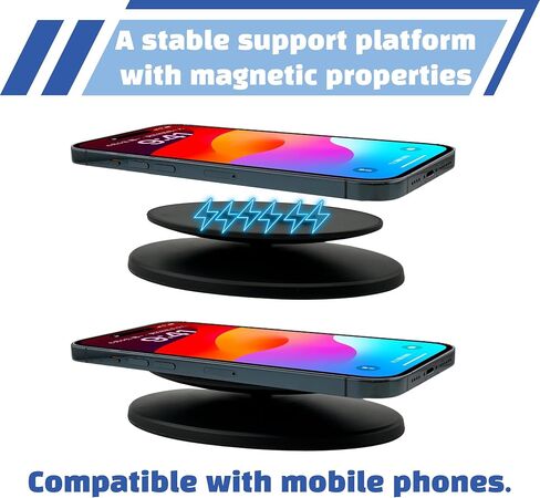 Sintron Smart Display Stand for Show 5 & 8 (1st & 2nd Gen) Adjustable Magnetic Stand Mount for Show 8 & 5 with 360 Degree Rotation Tilt Function & Anti-Slip Base (Black), Compatible with iPhone Models in Kuwait