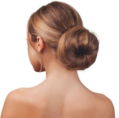 صانع كعكة الشعر كيتش - كعكة شعر صغيرة لجميع أنواع الشعر | صانع كعكة دونات الشعر للأطفال | صانعة الكعكة السحرية للشعر | كعكة الجورب لتصفيف الشعر | كعكة الباليه للأطفال، قطعة واحدة (بني) in Kuwait