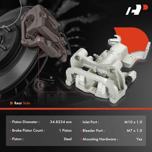 A-Premium Disc Brake Calipers Assembly with Bracket Compatible with Mazda 6 2003 2004 2005 - Rear Driver and Passenger Side, 2-PC Set in Saudi Arabia