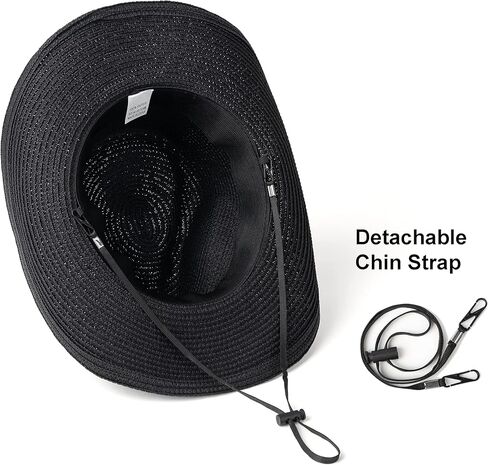 Straw Cowboy Womens Hat Sun Hats Cowgirl Beach Hat in Saudi Arabia