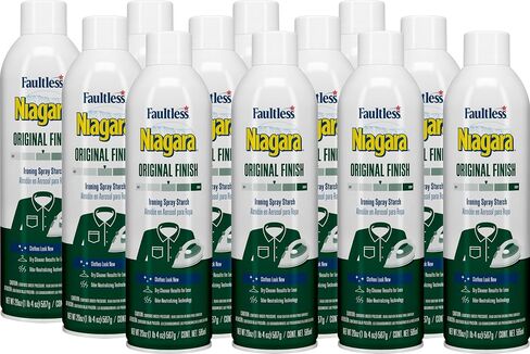 Liquid Starch Iron Spray Lavender Scent (20 oz, 6-Pack) - Niagara Starch Spray Iron Aid: Non-Flaky/Clogging | Durafresh Scent - Original Hold Iron Out Spray - Iron Spray Pack for Clothes & Fabrics in Kuwait