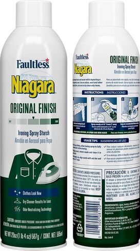 Liquid Starch Iron Spray Lavender Scent (20 oz, 6-Pack) - Niagara Starch Spray Iron Aid: Non-Flaky/Clogging | Durafresh Scent - Original Hold Iron Out Spray - Iron Spray Pack for Clothes & Fabrics in Kuwait