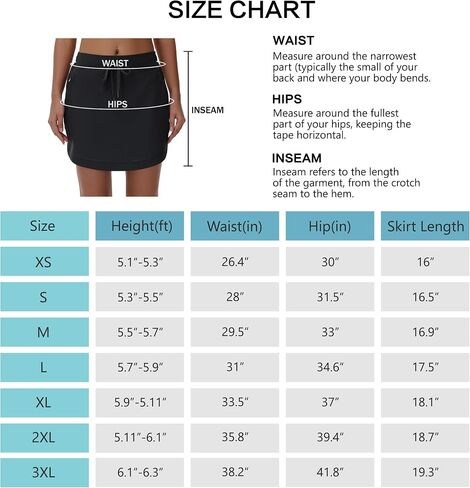 Women's Golf Skort Skirts Athletic - Tennis Skorts Quick Dry Lightweight Active Summer Trendy Dressy Casual Zip Pockets in Saudi Arabia