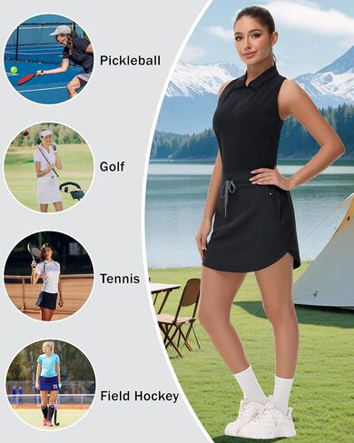 Women's Golf Skort Skirts Athletic - Tennis Skorts Quick Dry Lightweight Active Summer Trendy Dressy Casual Zip Pockets in Saudi Arabia