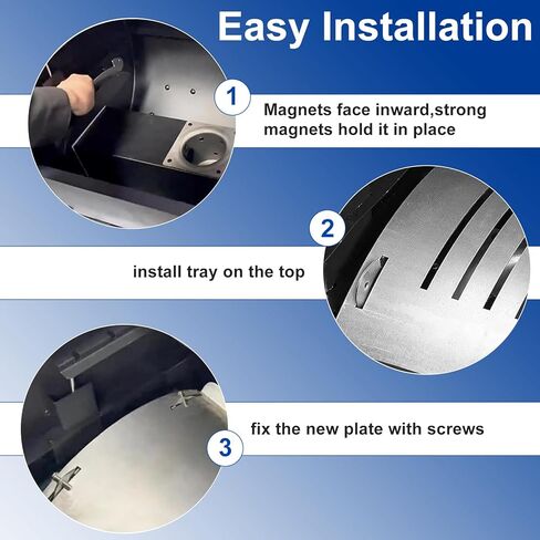 Heat Deflector Mod for Pit Boss Austin XL, Pro Series, Pit Boss 1150, Rancher XL, PB1100, Air Gap Mod Temp Probe Shield Stainless Steel Heat Diffuser Plate for Pit Boss Accessories in Saudi Arabia