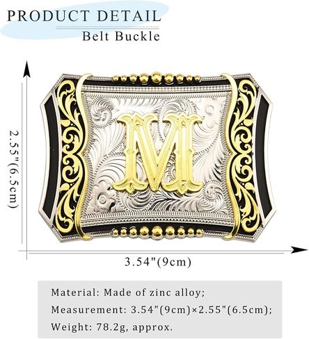 Western Initial Belt Buckle for Women Men│Letter Buckle ABC to Z Christmas Halloween Belt Buckle Gifts in Saudi Arabia