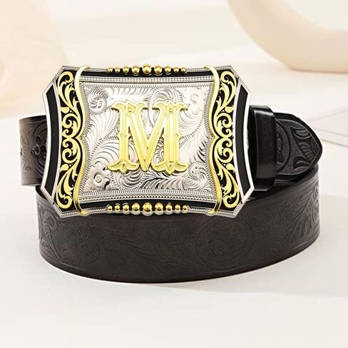 Western Initial Belt Buckle for Women Men│Letter Buckle ABC to Z Christmas Halloween Belt Buckle Gifts in Saudi Arabia