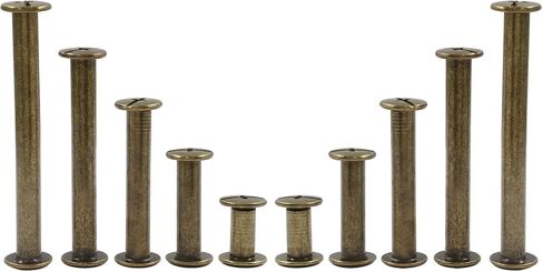 80PCS Chicago Binding Screws Assorted Kit, M5 x 10/20/30/40/50mm Phillips Head Bookbinding Screw Rivet Kit, Scrapbook Photo Albums Binding Screws Assortment Kit, Bronze in Saudi Arabia