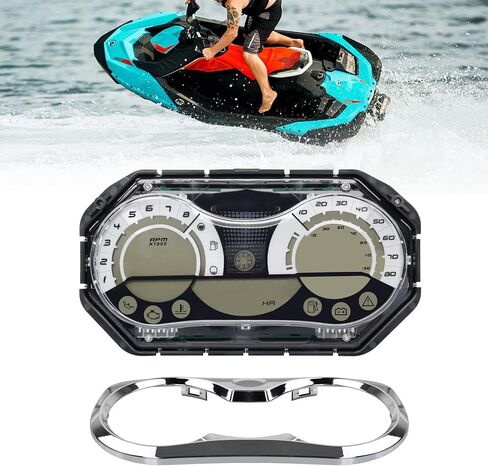 LCD Speedometer Gauge Cluster Compatible with 2006-2011 Sea Doo GTX 4-TEC, RXP 155 215, GTX 155 215, RXT 215 255, Wake 155 215 LCD Gauge - Replaces# 278002270,278002328 in Saudi Arabia