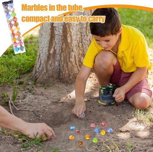 FUTUREPLUSX Marbles Bulk, 75 PCS Glass Marbles Blue Marbles Set Ocean Theme for Kids Marble Run Games Fillers Aquarium Pebbles in Kuwait