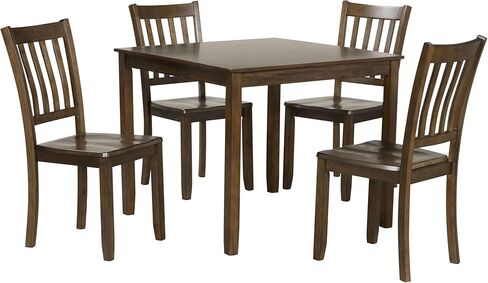 24/7 Shop at Home Cassian Traditional Solid Wood 5 Piece Dining Table Set, Space Saving Furniture for Small Apartments, Kitchen, Breakfast Nook, Espresso in Kuwait