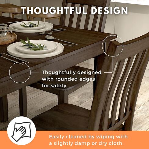 24/7 Shop at Home Cassian Traditional Solid Wood 5 Piece Dining Table Set, Space Saving Furniture for Small Apartments, Kitchen, Breakfast Nook, Espresso in Kuwait