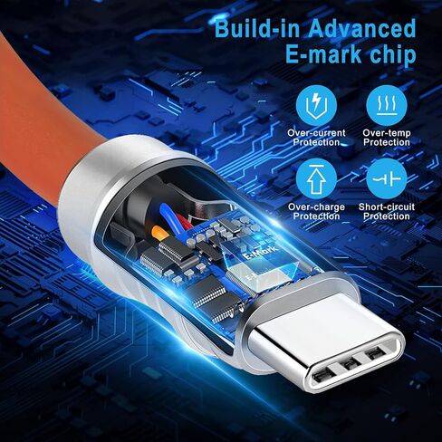 WLGQ Geek النمط الصناعي مصنوع يدويًا مخصص USB C إلى C PD100W مادة السيليكون السائل الصديقة للبشرة كابل شحن سريع لجهاز واجهة USB-C كابل شحن عالمي (أرجواني فاتح - 1 متر) in Saudi Arabia