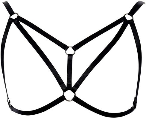 Body Harness for Women Fashion Strappy Tops Bra Punk Goth Festival Art Lingerie Pentagram Harajuku Belt in Saudi Arabia