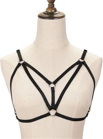 Body Harness for Women Fashion Strappy Tops Bra Punk Goth Festival Art Lingerie Pentagram Harajuku Belt in Saudi Arabia