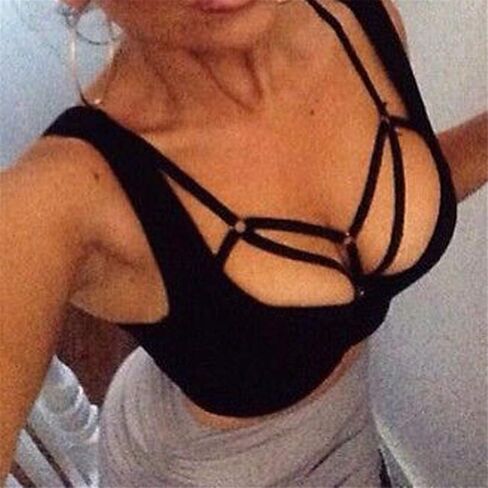 Body Harness for Women Fashion Strappy Tops Bra Punk Goth Festival Art Lingerie Pentagram Harajuku Belt in Saudi Arabia
