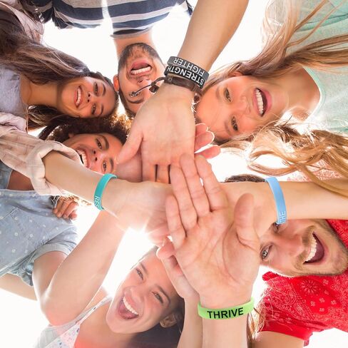Silicone Wristbands Rubber Band Bracelets - Fun Motivational Wristbands for Kids and Adults in Saudi Arabia