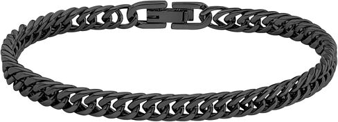 Cuban Chain Bracelet for Men Women, 5mm/7mm/9mm/13mm Width, Black/18K Gold Plated/Stainless Steel Curb Link Chain Bracelets, 7.5"/8.3"/9" Length-Send Gift Box in Saudi Arabia