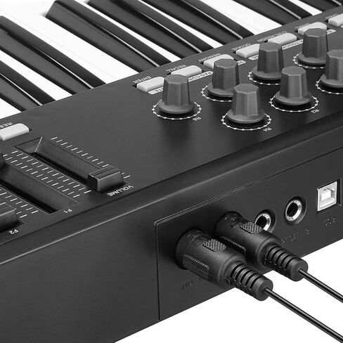 مجموعة كابل TNP MIDI إلى USB مع محول من النوع C 2 في 1 سلك USB MIDI Piano من الكمبيوتر الشخصي إلى لوحة المفاتيح، جهاز المزج، الطبل الإلكتروني، أنبوب النفخ الكهربائي، 16 قناة لنظام التشغيل Windows وMac وAndroid (6 أقدام) in Saudi Arabia