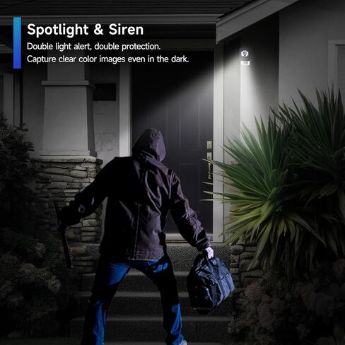 كاميرا مراقبة WOOLINK قطعتين بمصباح كهربائي 3 ميجابكسل، 2.4 جيجا هرتز واي فاي لاسلكي 360 درجة، رؤية ليلية، صوت في اتجاهين، كشف الحركة، تخزين سحابي، وصول إلى التطبيق عن بعد in Kuwait