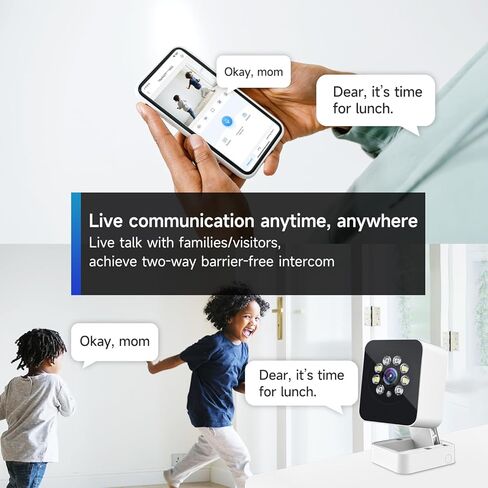 كاميرا مراقبة WOOLINK قطعتين بمصباح كهربائي 3 ميجابكسل، 2.4 جيجا هرتز واي فاي لاسلكي 360 درجة، رؤية ليلية، صوت في اتجاهين، كشف الحركة، تخزين سحابي، وصول إلى التطبيق عن بعد in Kuwait