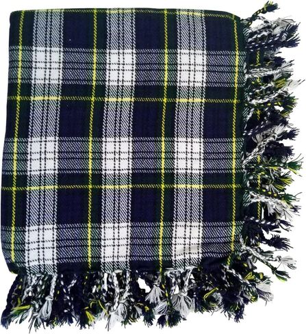 AAR Kilt Fly Plaid Acrylic Wool Scarf Rolled Fringe Shawl in Saudi Arabia