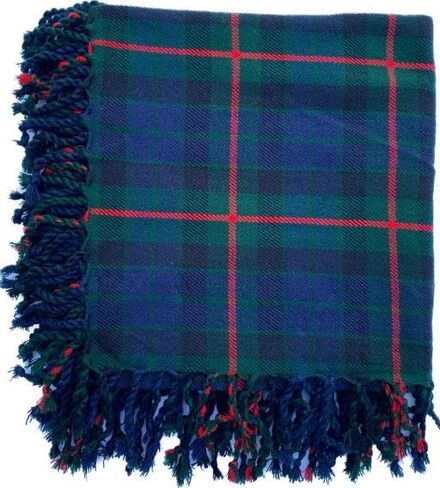 AAR Kilt Fly Plaid Acrylic Wool Scarf Rolled Fringe Shawl in Saudi Arabia