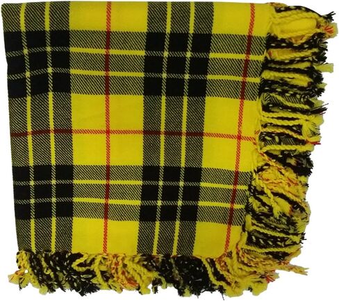 AAR Kilt Fly Plaid Acrylic Wool Scarf Rolled Fringe Shawl in Saudi Arabia