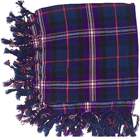 AAR Kilt Fly Plaid Acrylic Wool Scarf Rolled Fringe Shawl in Saudi Arabia