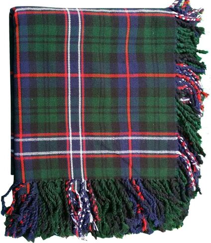 AAR Kilt Fly Plaid Acrylic Wool Scarf Rolled Fringe Shawl in Saudi Arabia