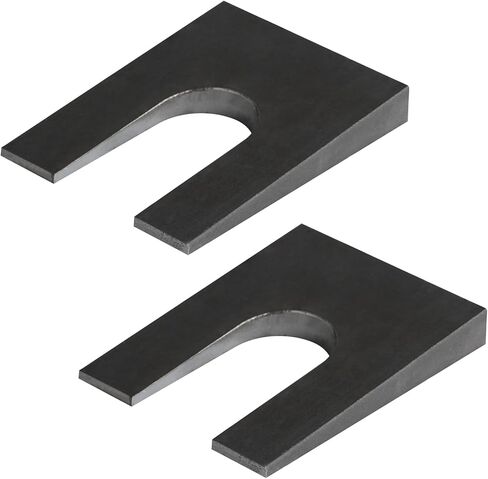 eoere 2 قطعة رقاقة فولاذية مشقوقة 7 درجة إسفين مدبب حافة حدوة الحصان الحجم: 4-5/8 بوصة × 3-13/16 بوصة، السُمك: 6 ~ 17.6 مم in Kuwait