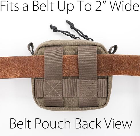 diodrio Belt Pouch for Men Women YKK Zippers EDC Pouch, Belt Bag Waist Pack for Traveling, Hiking, Outdoors, Water Resistant, Heavy Duty Waxed Canvas, Olive in Kuwait