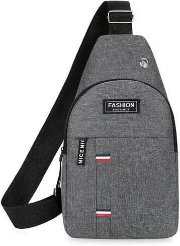 Chest Bag Men's One Shoulder Crossbody Bag Large Capacity Outdoor Sports And Leisure Fashion Small Shoulder Bag Large Capacit, Black in Saudi Arabia
