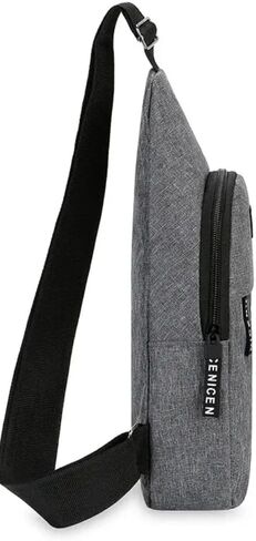 Chest Bag Men's One Shoulder Crossbody Bag Large Capacity Outdoor Sports And Leisure Fashion Small Shoulder Bag Large Capacit, Black in Saudi Arabia