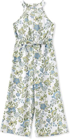 PATPAT Girls Wide Leg Long Pants Jumpsuit Floral Halter Sleeveless One Piece Romper in Saudi Arabia