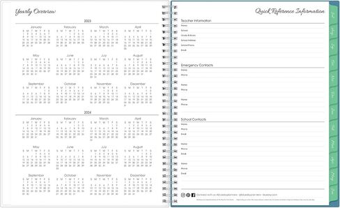 Blue Sky 2024-2025 Academic Year Teacher Weekly and Monthly Lesson Planner, 8.5" x 11", Flexible Cover, Wirebound, Ditsy Dapple Light (132002-A25) in Saudi Arabia