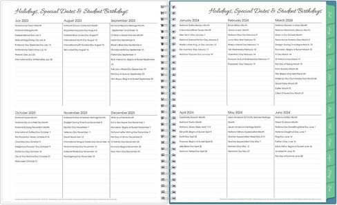 Blue Sky 2024-2025 Academic Year Teacher Weekly and Monthly Lesson Planner, 8.5" x 11", Flexible Cover, Wirebound, Ditsy Dapple Light (132002-A25) in Saudi Arabia