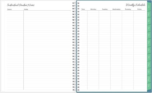 Blue Sky 2024-2025 Academic Year Teacher Weekly and Monthly Lesson Planner, 8.5" x 11", Flexible Cover, Wirebound, Ditsy Dapple Light (132002-A25) in Saudi Arabia