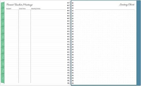 Blue Sky 2024-2025 Academic Year Teacher Weekly and Monthly Lesson Planner, 8.5" x 11", Flexible Cover, Wirebound, Ditsy Dapple Light (132002-A25) in Saudi Arabia
