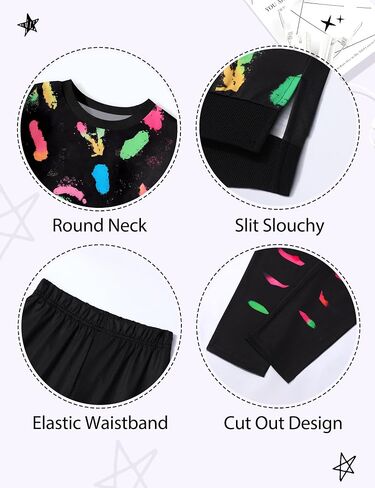 Girls Clothes, Girls Outfits Tie Dye Sweatshirt Tops and Leggings Sweatpants 2 Piece Fall Winter Clothes Set 7-14T in Saudi Arabia