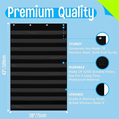 Daily Schedule Pocket Chart, Class Schedule with 7 Clear Pockets plus 3 Over Door Hangers for Classroom Home School Schedule organization & Time management-Fits 3.5" Sentence Strips & Word Cards in Saudi Arabia