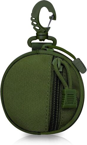 Outdoor Coin Purse for Men, Nylon Coin Wallet Small Coin Pouch with Removable Hook, Lightweight Small Coin Bag Change Pouch Coin Purses for Hiking, Climbing, Cycling, Shopping (brown) in Saudi Arabia